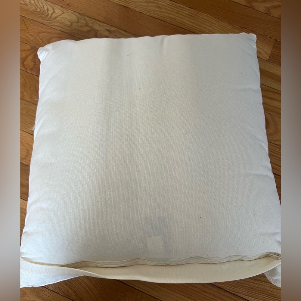 Sonoma Cream Shell Embroidered Accent Pillow 16” - Picture 6 of 6